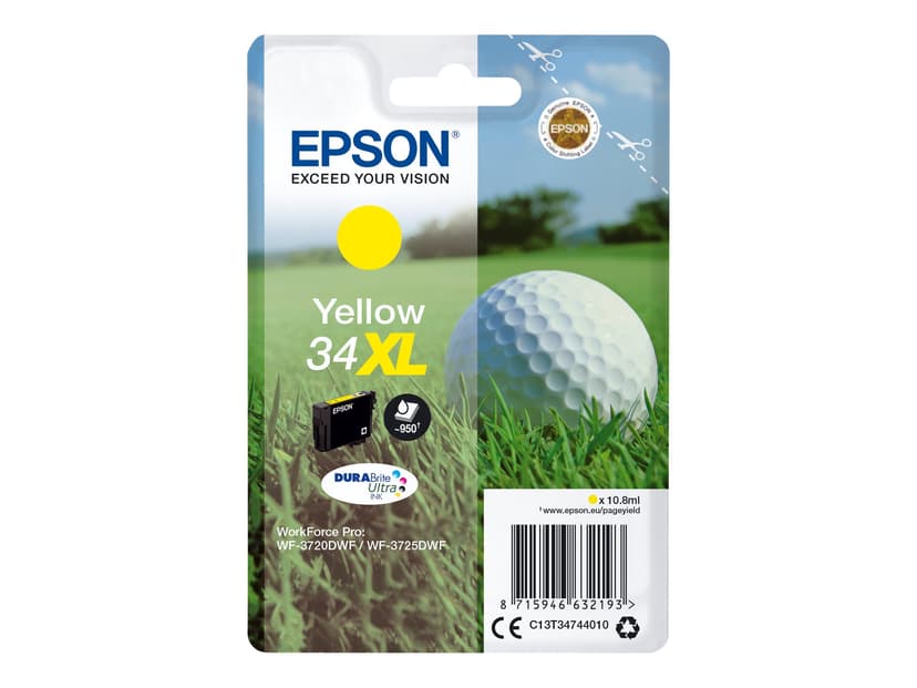 Epson Muste Keltainen 10.8ml 34XL - WF-3720