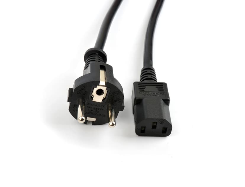 Prokord Strömkabel 1m Power CEE 7/7 Hane Power IEC 60320 C13