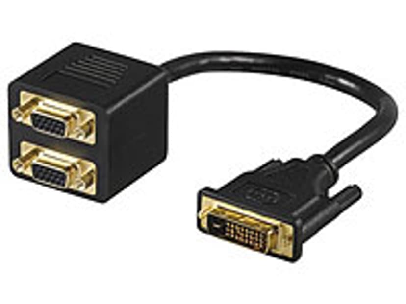 Microconnect VGA sovitin 15 pin HD D-Sub (HD-15) Naaras 12+5-nastainen analoginen DVI 3000m Uros 15 pin HD D-Sub (HD-15) Naaras 12+5-nastainen analoginen DVI Uros