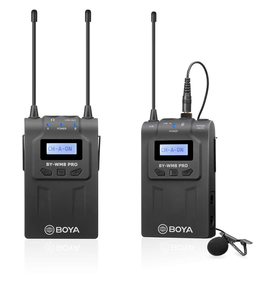 Boya Pro-K1 Wireless Receiver + Transmitter + Microphone Musta