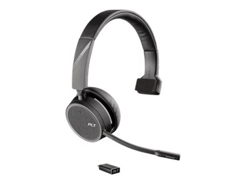 Poly Voyager 4210 UC Kuuloke + mikrofoni USB-C Bluetooth-sovitin Microsoft Teamsille Mono Harmaa, Musta