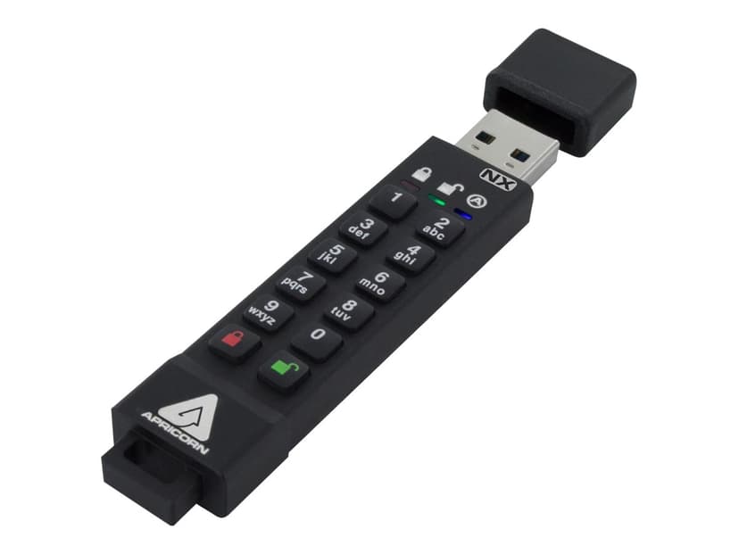 Apricorn Aegis Secure Key 3 NX 8GB USB A-tyyppi Musta