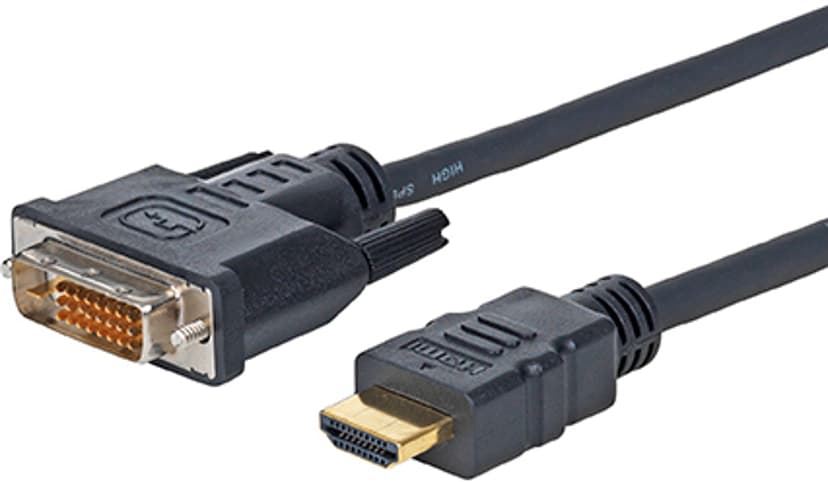 Microconnect HDMI To DVI-D Cable 1.8m DVI-D HDMI-tyyppi A (vakio) Musta
