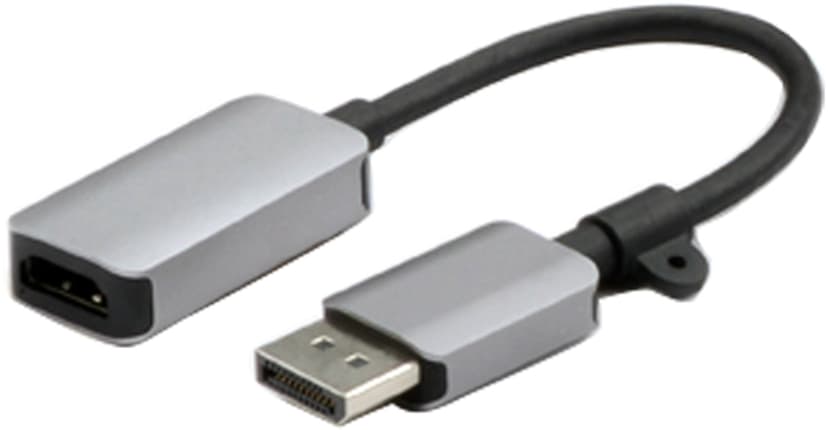 Prokord Video Adapter Premium DP-HDMI DisplayPort HDMI Harmaa, Musta