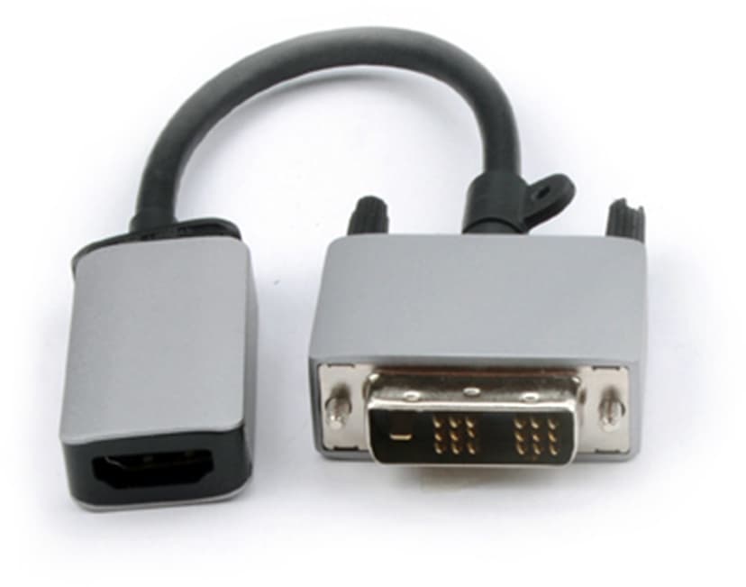 Prokord Video Adapter Premium DVI-HDMI DVI-D HDMI Harmaa, Musta