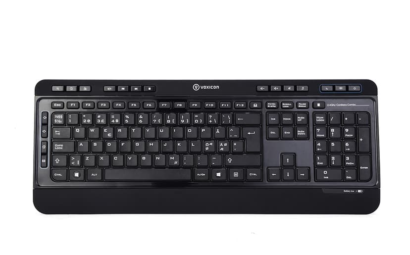 Voxicon Wireless Keyboard And Mice 290Wl Nordisk Sett med tastegruppe og mus