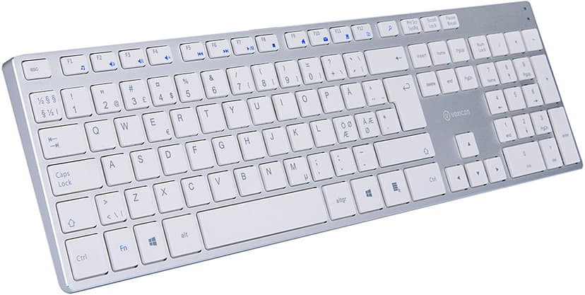 Voxicon Slim Metal 290 Langaton, 2.4 GHz Pohjoismaat Näppäimistö
