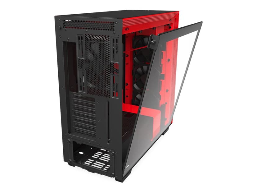 NZXT H series H710 Röd, Svart