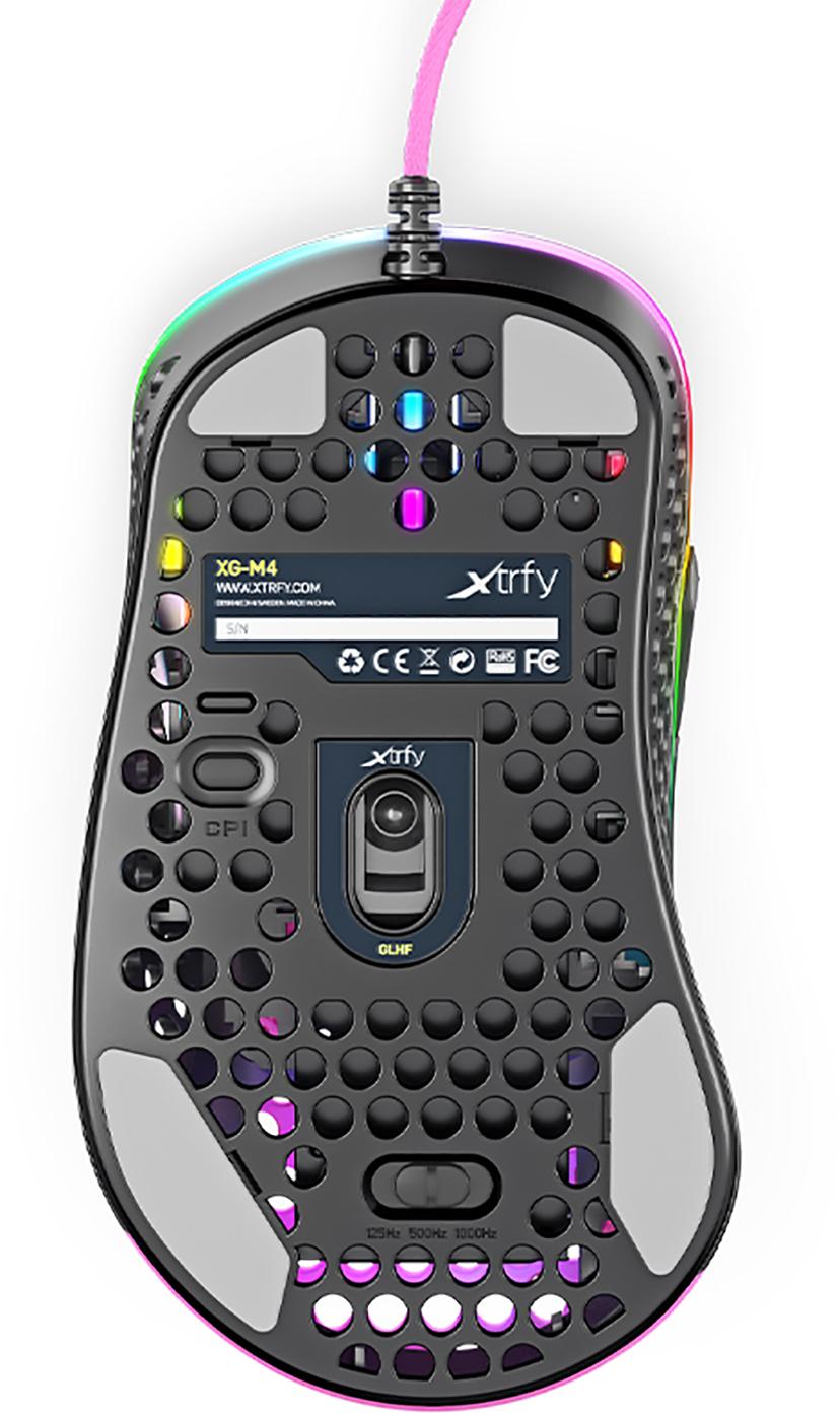 Xtrfy M4 RGB Gaming Mouse Pink Langallinen 16000dpi Hiiri Pinkki