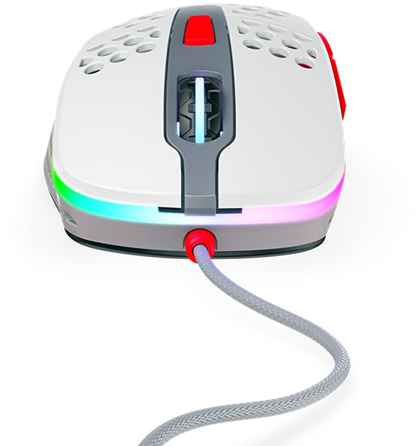 Xtrfy M4 RGB Gaming Mouse Retro Langallinen 16000dpi Hiiri Harmaa, Punainen, Valkoinen