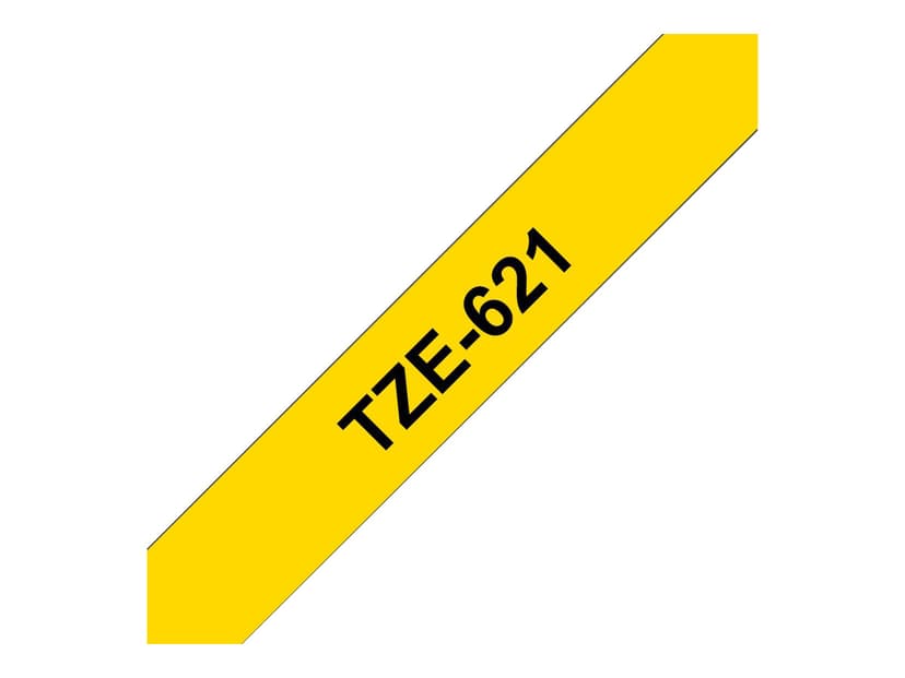 Brother Tape TZE-621 9mm Svart/Gul