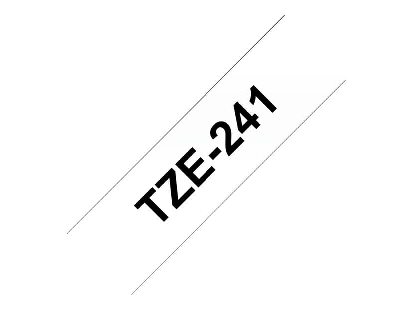 Brother Tape TZE-241 18mm Svart/Hvit