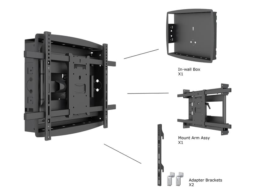 Multibrackets M Recessed Full Motion Flexarm