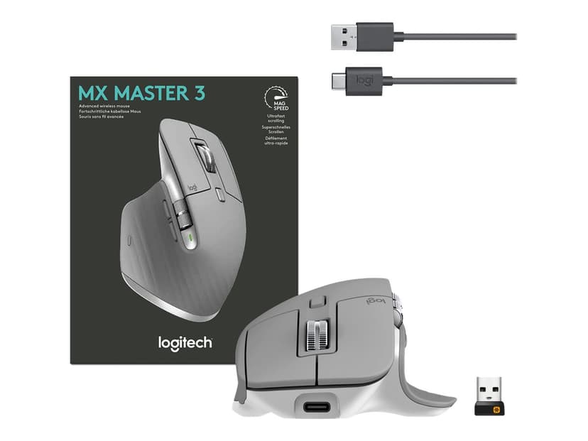 Logitech MX Master 3 Draadloos 4,000dpi Muis Grijs