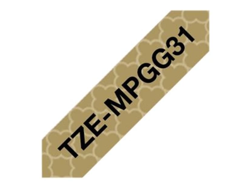 Brother Tape 12mm TZe-MPGG31 Musta/Kultainen L�pin�kyv�