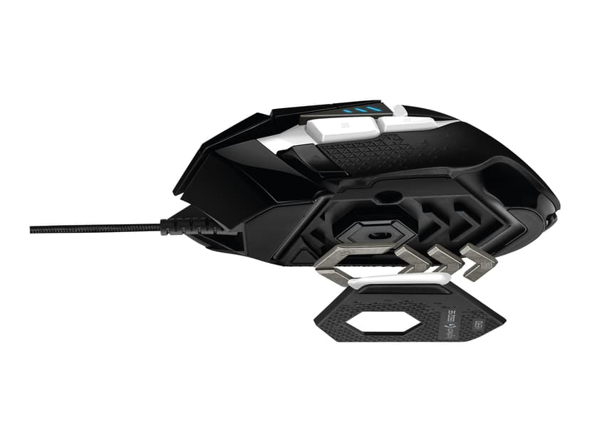 Logitech Gaming Mouse G502 (Hero) Kabelansluten 16000dpi Mus Svart, Vit