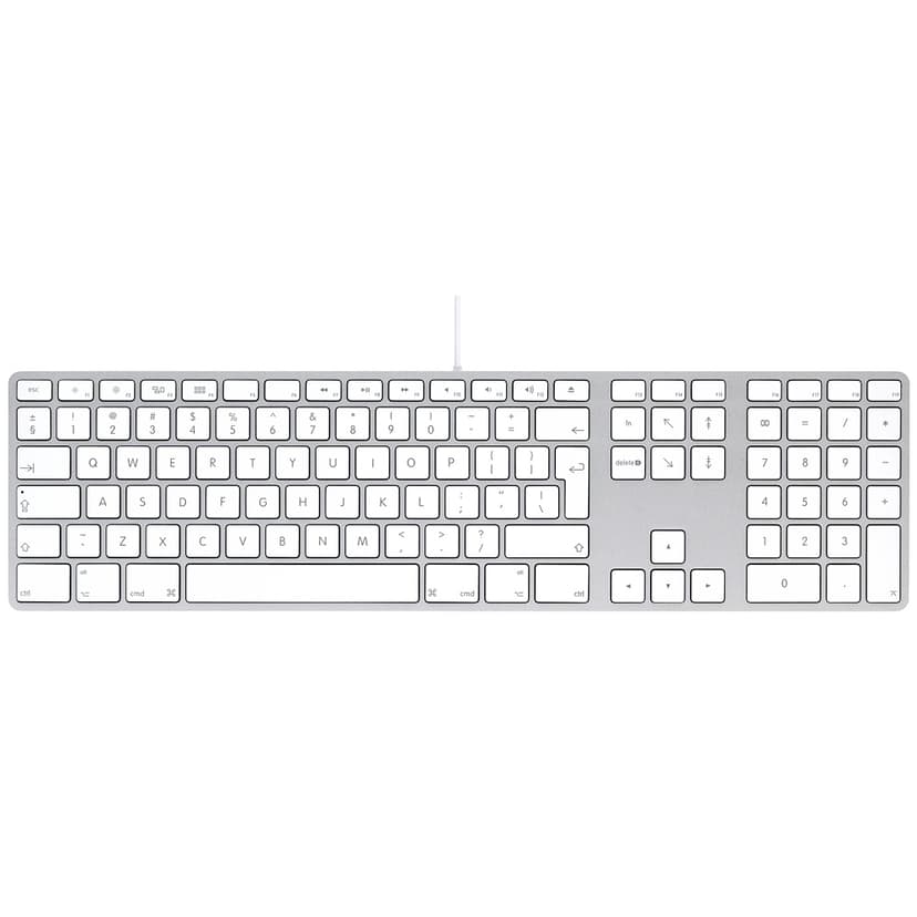 Apple Keyboard with Numeric Keypad näppäimistö Langallinen, USB Näppäimistö