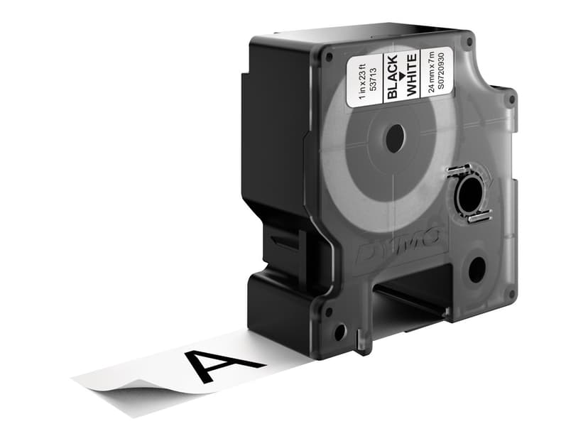 Dymo Tape D1 24mm Sort/Hvid
