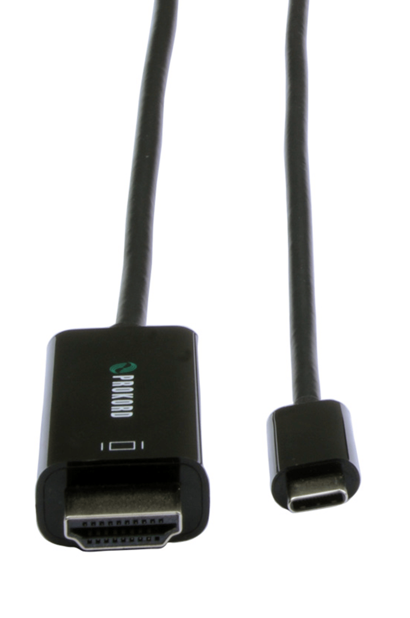 Prokord USB-C To HDMI 4K 60Hz 1.8m Adapter 1.8m USB Type-C HDMI Musta