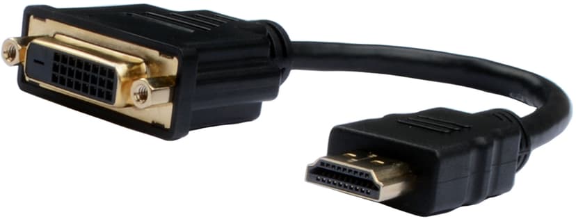 Prokord HDMI - DVI-F 0.2m HDMI Hane DVI-D Hona Svart