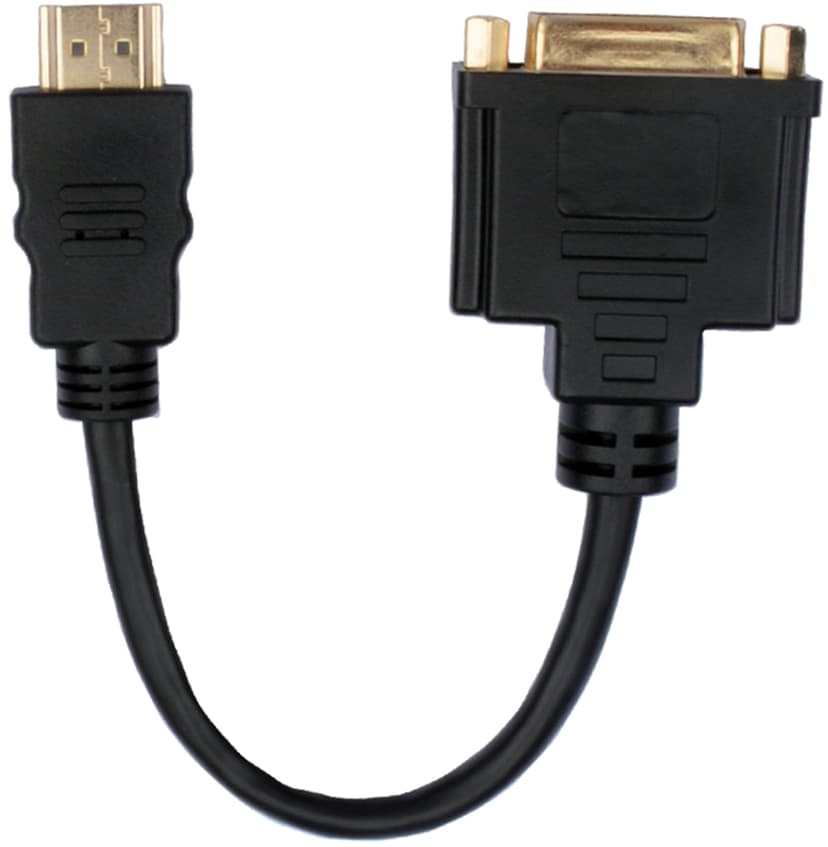 Prokord HDMI - DVI-F 0.2m 0.2m HDMI-tyyppi A (vakio) DVI-D Musta