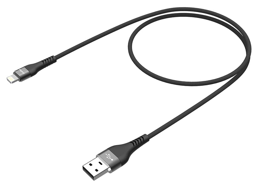 Cirafon Cirafon AM To Lightning Cable 2.0m - Black - New Mfi 2m Musta