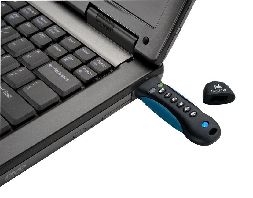 Corsair Padlock 3 128GB USB A-tyyppi Musta, Sininen