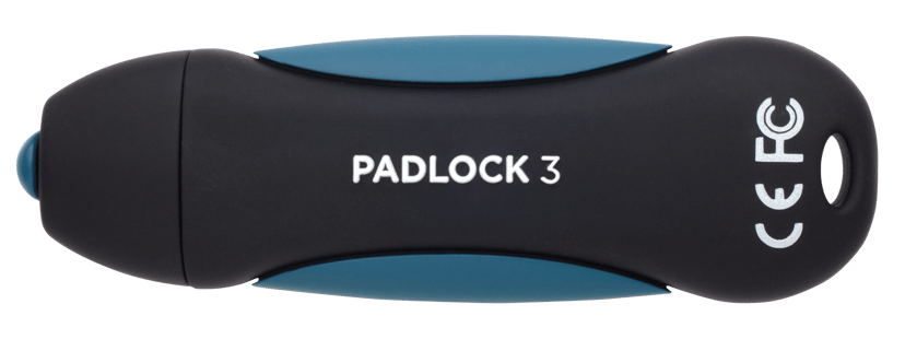 Corsair Padlock 3 128GB USB A-tyyppi Musta, Sininen