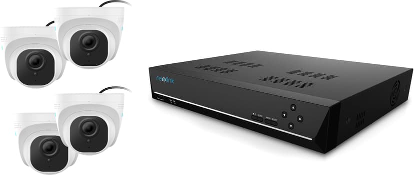 Reolink RLN8410 NVR 2 TB + fire D80 domekameraer (5011179212