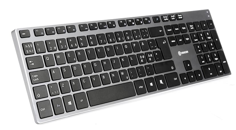 Voxicon Slim Metal Keyboard 295 Grey +Pro Mouse Dm-P30wl Pohjoismainen