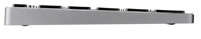 Voxicon Slim Metal Keyboard 295 Grey +Pro Mouse Dm-P30wl Nordiska länderna Sats med tangentbord och mus