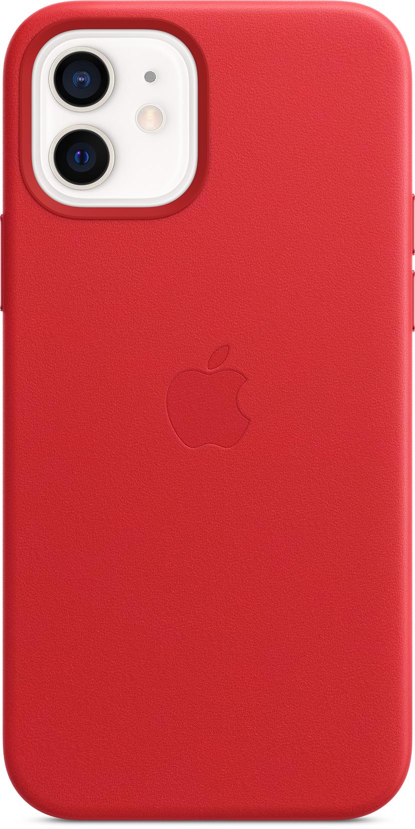 Apple Leather Case with MagSafe iPhone 12, iPhone 12 Pro Tuote (RED)