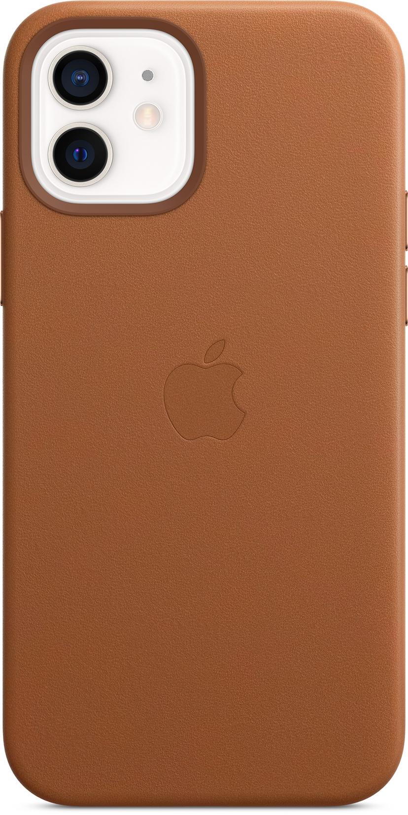 interview Nedgang fintælling Apple Leather Case with MagSafe iPhone 12, iPhone 12 Pro Sadelbrun  (MHKF3ZM/A) | Dustin.dk