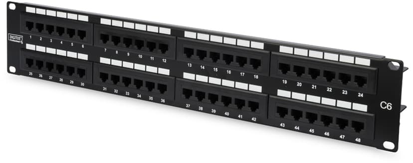 Digitus Patchpanel 48 portar Osk rmad UTP CAT 6 DN 91648U