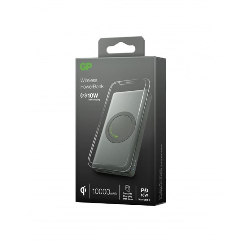 GP Trådlös Powerbank 10000mAh 10W Grå