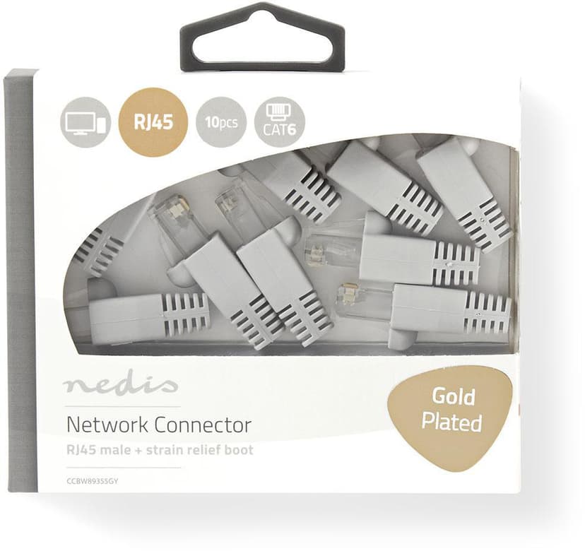 Nedis Kontaktdon CAT6 UTP RJ45 10-pack