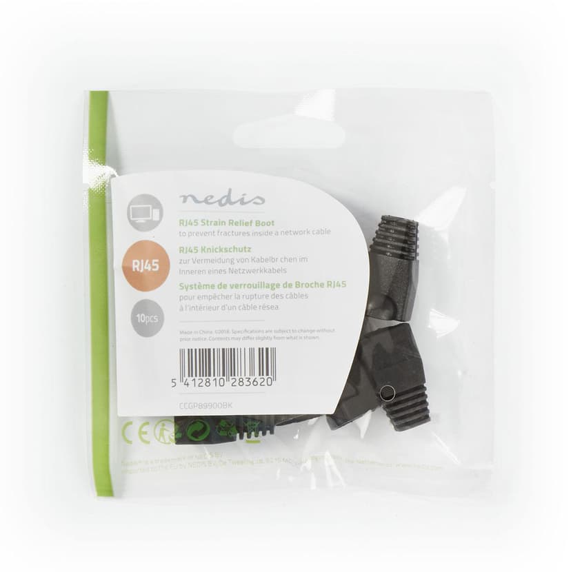 Nedis Network Cable Cover Black 10-Pack
