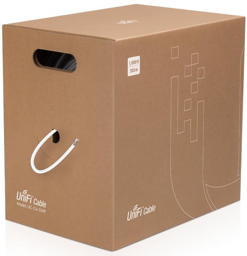Ubiquiti Bulkkabel CAT 6 Uskjermet tvunnet parkabel (UTP) Hvit 305m