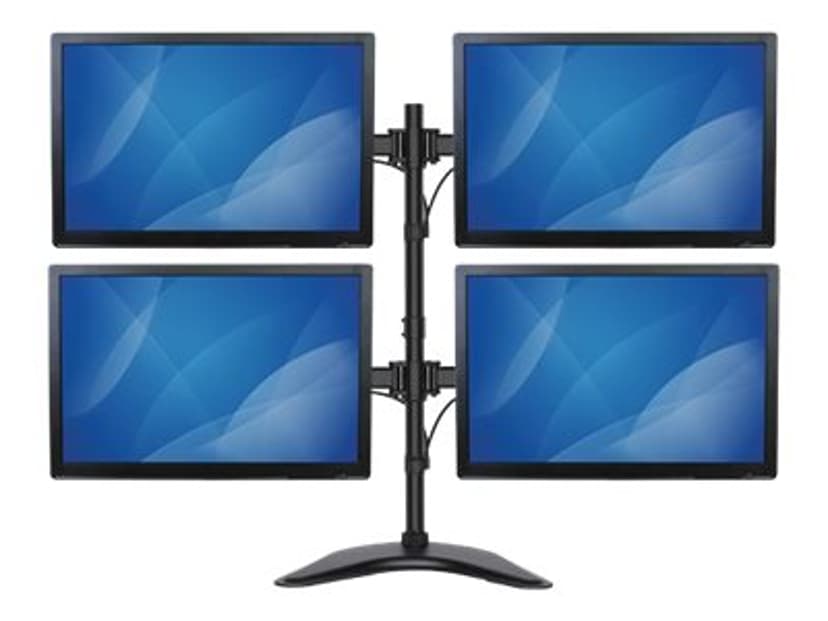 Startech Quad Monitor Desk Stand Up To 27" Steel Adjustable