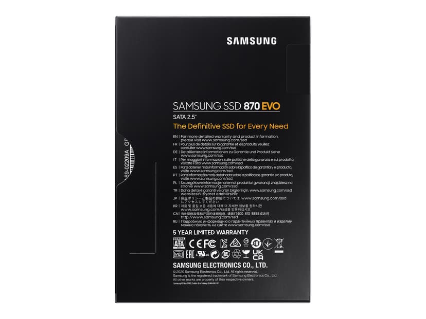 Samsung 870 EVO SSD-levy 4000GB 2.5" Serial ATA-600
