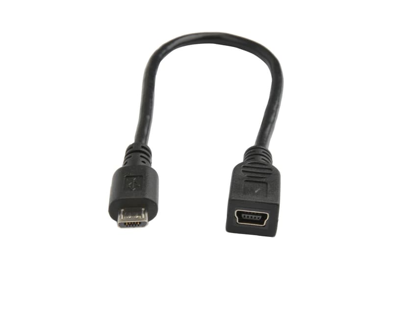 Prokord USB sovitin 0.2m Micro-USB B Mini-USB B Musta