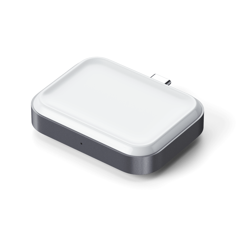 Satechi USB-C Apple Watch/AirPods Charge Hopea, Valkoinen