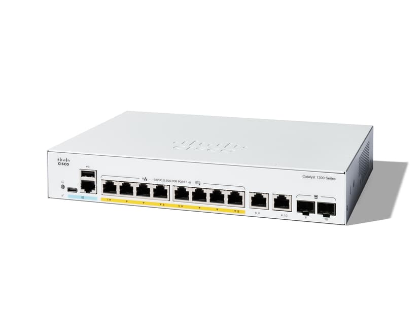 Cisco Catalyst C1300 Managed 8x1GbE 2xCombo PoE 120W Switch (C1300-8FP ...