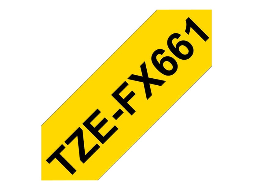 Brother Tape 36mm TZe-FX661 Musta/Keltainen Joustava