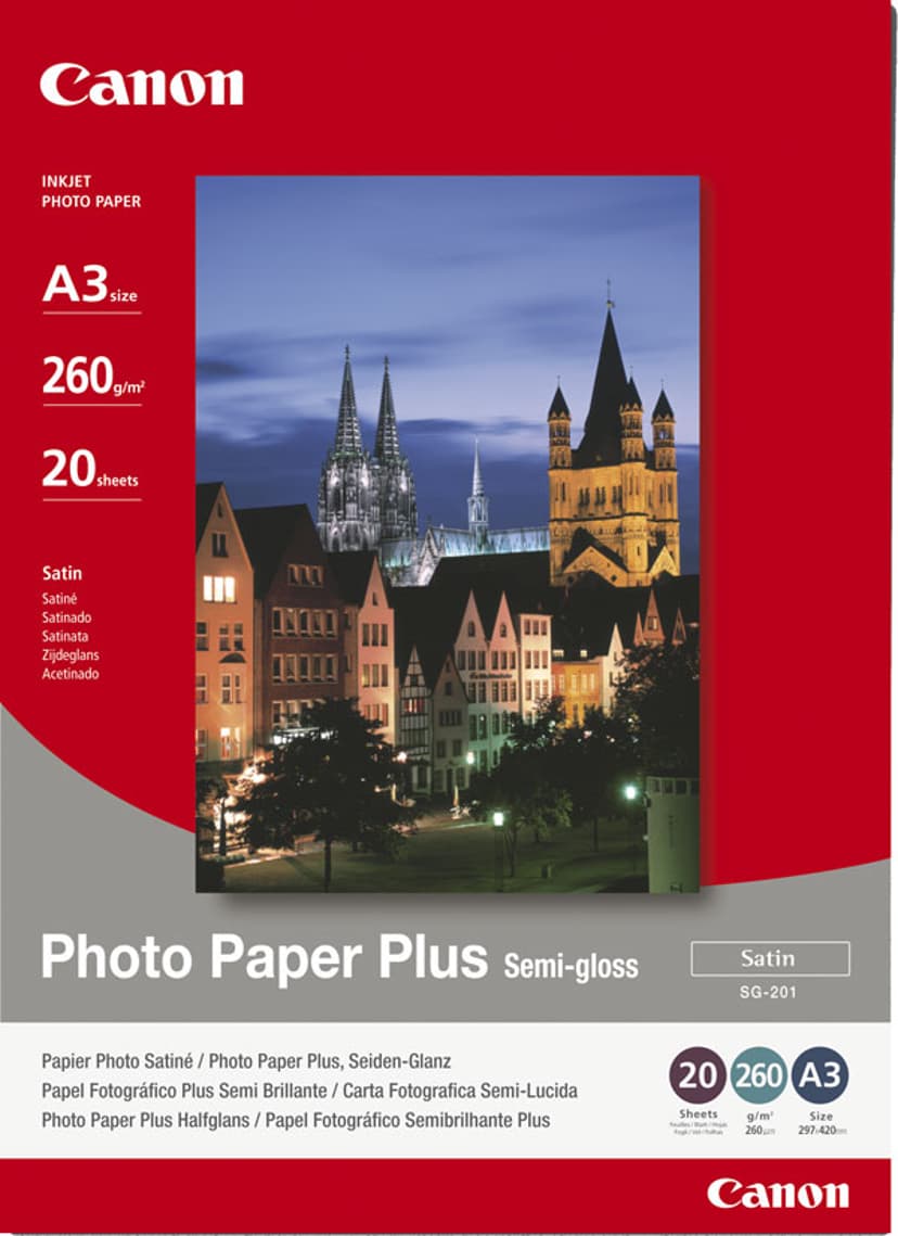 Canon Papir Photo+ Semi Glossy Sg-201 A3 20-ark 260G