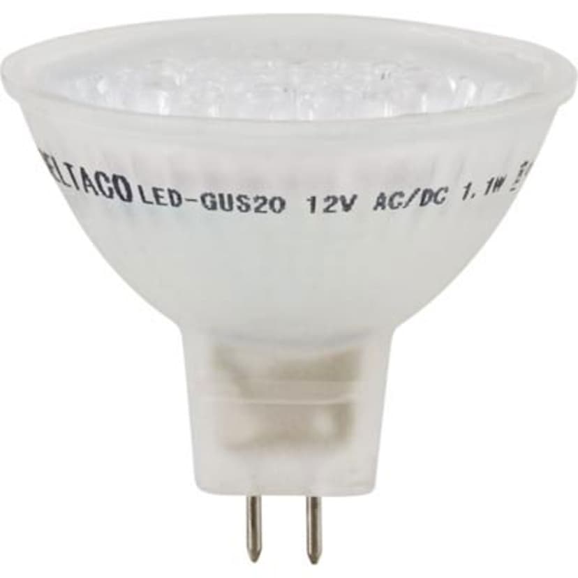 døråbning Sprog bodsøvelser Deltaco LED-Lampa Gu2.0, 12V - 1,5W Spot (LMP-M16GU53W020-01B) | Dustin.dk