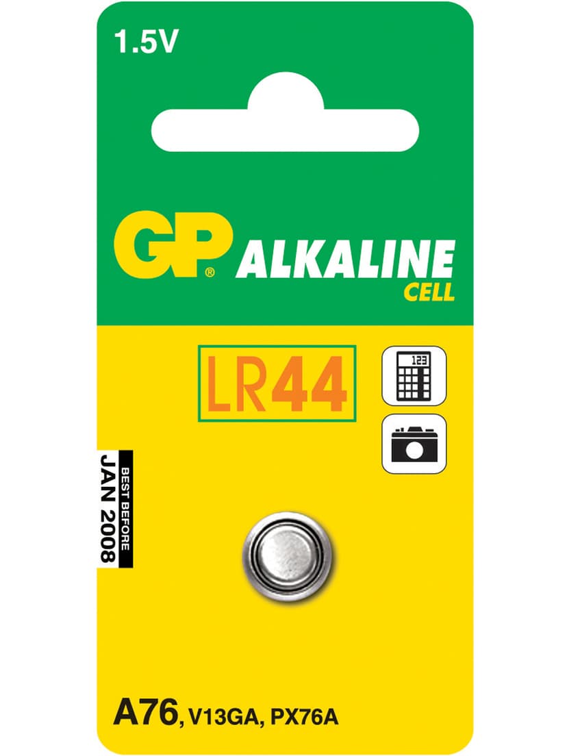 GP Button Cell Battery Alkaline LR44 - 1.5V