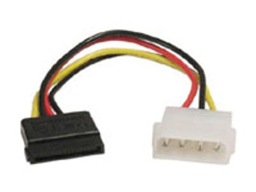 Deltaco Power cable 15 pin Serial ATA power Naaras 4-nastainen sisäinen virta Uros