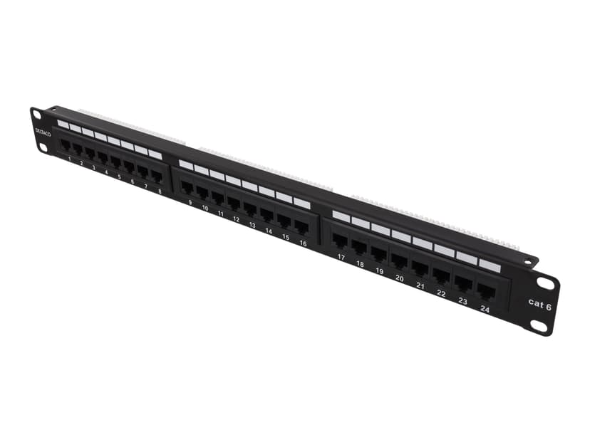 Deltaco Patchpanel 24 porter UTP CAT 6