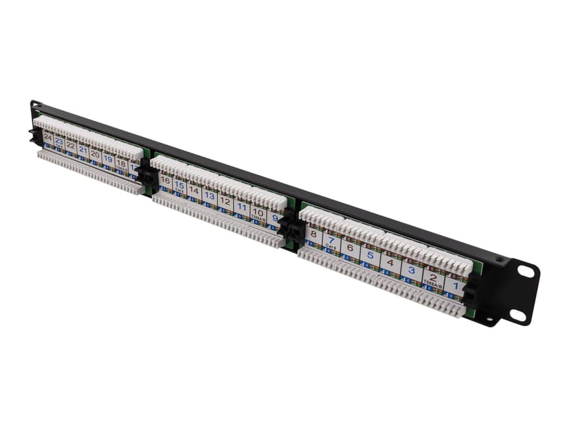 Deltaco Patchpanel 24 porter UTP CAT 6